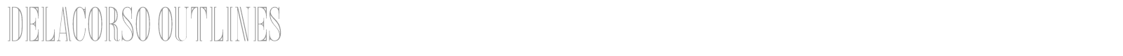Delacorso Outlines font preview